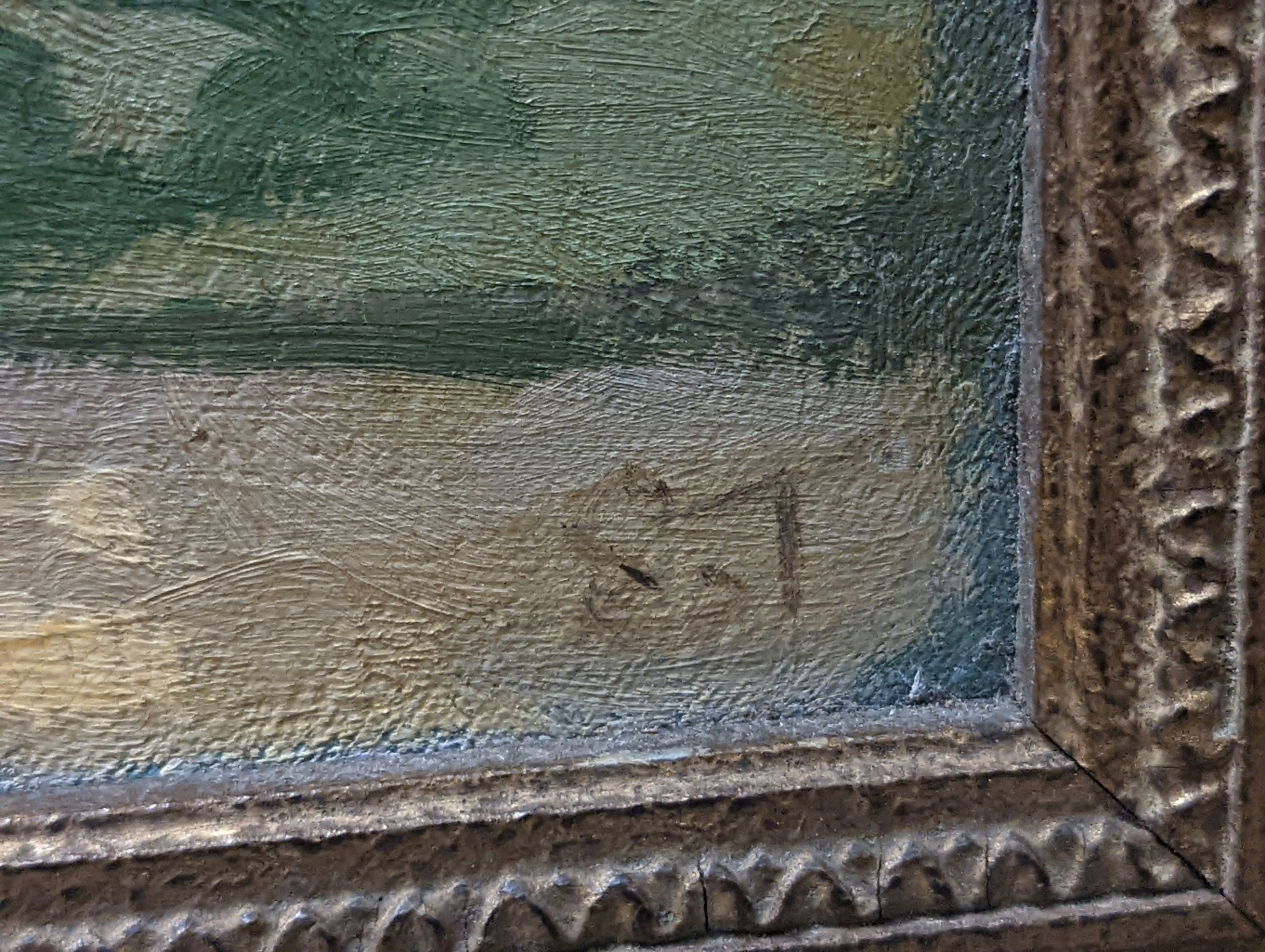 S. T. , English School, oil on canvas, Thatched cottage, initialled S T, 39.5 x 49.5cm